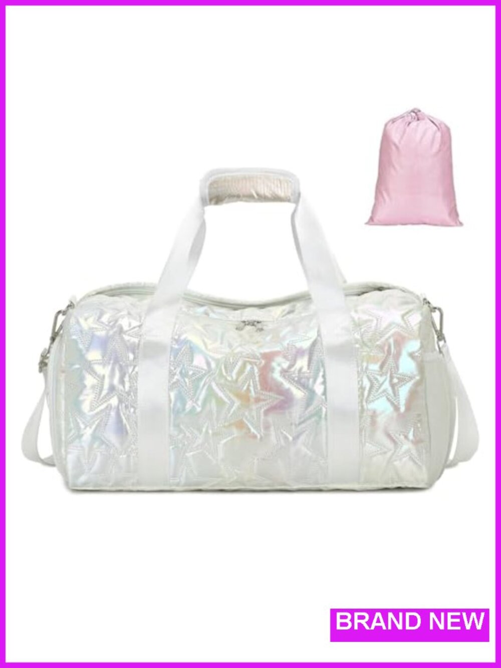 Dance Gym Bag with Shoe Compartment Waterproof Weekender Overnight Nylon Travel